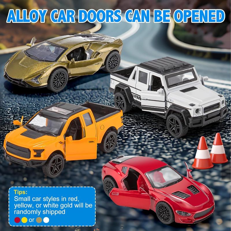 Photo 1 of Die-cast Semi Truck Toys Set w/Semi Truck, Pickup, Racing Car, Alloy Engineering Transport Vehicles Toys w/Lights & Sounds, Model Pickup,Model Racing Car for Boys Kids