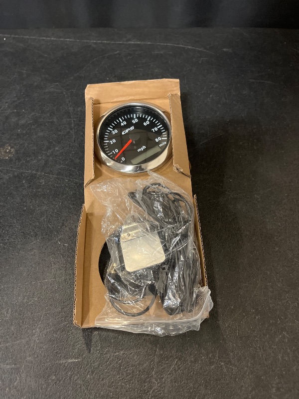 Photo 1 of 120 MPH Electrical GPS Speedometer - 85mm 3-3/8" 12V/24V Black Dial 7 Color LED Waterproof Stainless Steel Rim - for Car Truck Marine Boat Yacht Motorcycle