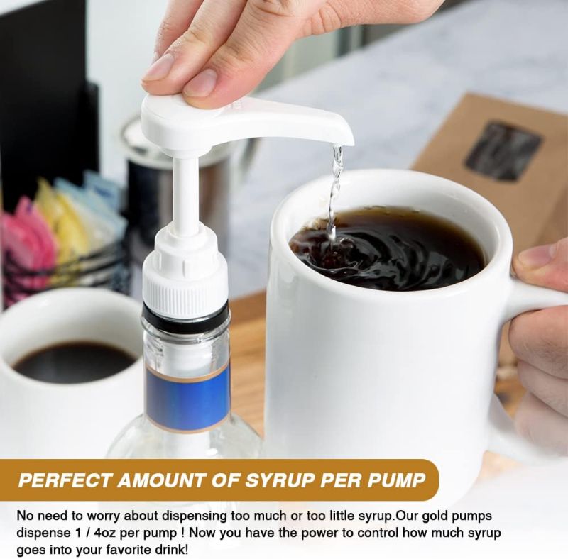 Photo 1 of 10 Packs Black Coffee Syrup Pump Dispenser, Compatible with 25.4 Oz/750ml Bottles, Great for Home & Coffee Bar Drinking Mixes, Tea, Beverage, Cocktails, Free Spoons
