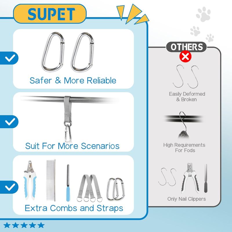 Photo 1 of Supet Dog Grooming Hammock for Large Dogs, Relaxation Dog Sling for Nail Trimming, Restraint Hanging Harness for Clipping