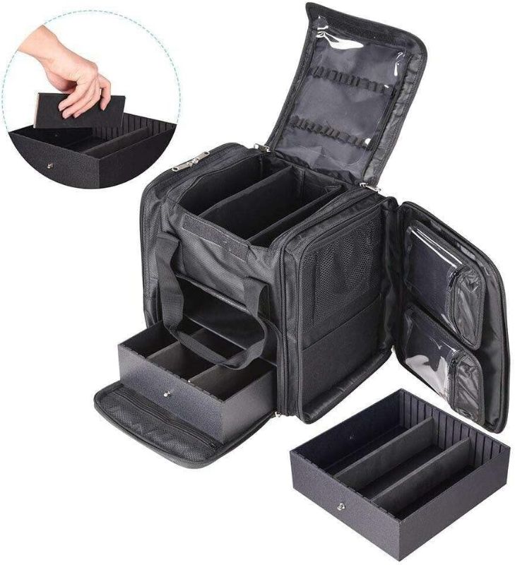 Photo 1 of HKYH 13" Cosmetic Makeup Bag Case Large Box Artist Organizer Travel Storage Generic Makeup organizer Make up organizator Storage organizer Makeup drawer organizer