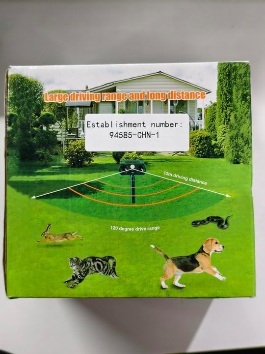 Photo 1 of 4Pack Solar Animal Repeller, Ultrasonic Cat Repellent Outdoor for Yard, Waterproof Skunks Deterrent with Motion Sensor, Effective Deterrent Dogs,Raccoons,Deer,Squirrels 169415