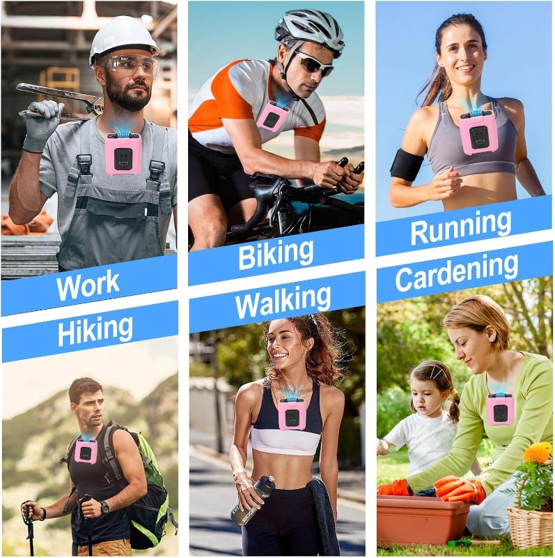 Photo 1 of 2025 AI Portable Waist Fan Clip with Built-in Charging Cable | 10000mAh 40H Rechargeable Battery & 5-Speed 16000RPM Cooling | SOS Flashlight Wearable Belt Fan for Outdoor Work, Camping, Farm, Jobsite