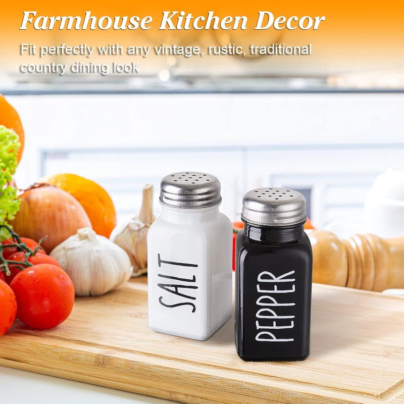 Photo 1 of Salt and Pepper Shakers Set, Dopeca 2.7oz Glass Salt Shaker with Stainless Steel Lid, Black and White Modern Kitchen Decor and Accessories, Cute Salt and Pepper Set for Kitchen or Restaurant
Brand: Dopeca