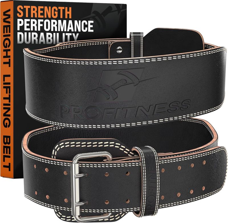 Photo 1 of ProFitness Weight Lifting Belt - Premium 4" Wide Functional Fitness Belt for Men & Women - Squat & Deadlift Support