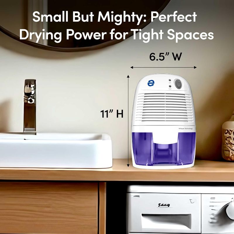 Photo 1 of Eva-Dry EDV-1100 Whisper-quiet 16 OZ Dehumidifier with Auto Shut Off and Restart for small spaces in your Home, RV, Automobile, and Storage up to 122 sq. ft