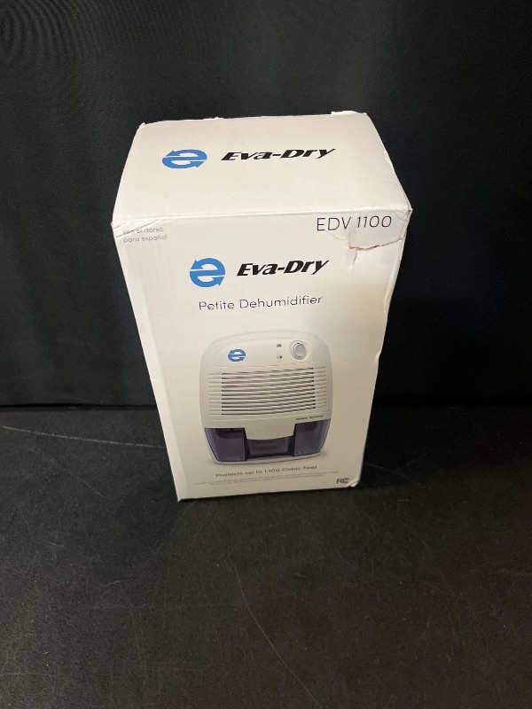 Photo 1 of Eva-Dry EDV-1100 Whisper-quiet 16 OZ Dehumidifier with Auto Shut Off and Restart for small spaces in your Home, RV, Automobile, and Storage up to 122 sq. ft