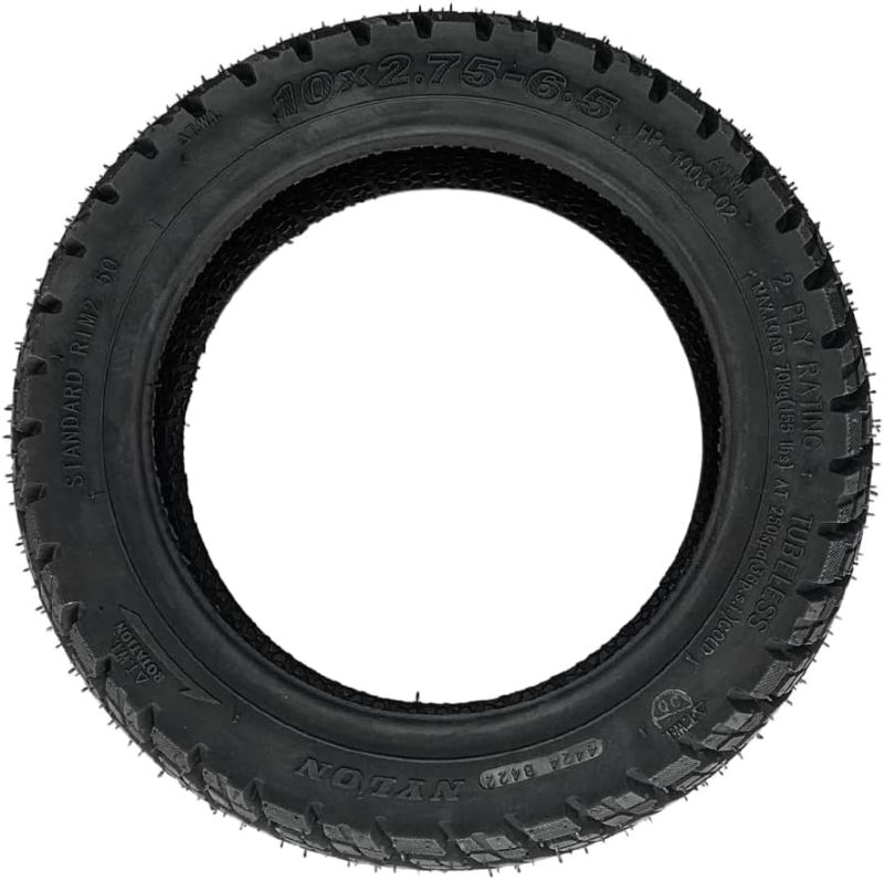 Photo 1 of GYL 10x2.75-6.5 Tubeless Off-Road Tire for iScooter iX3, Kugookirin G3 Electric Scooter,10 Inch Vacuum Tire, Puncture-Proof, Non-Slip, Front or Rear Replacement