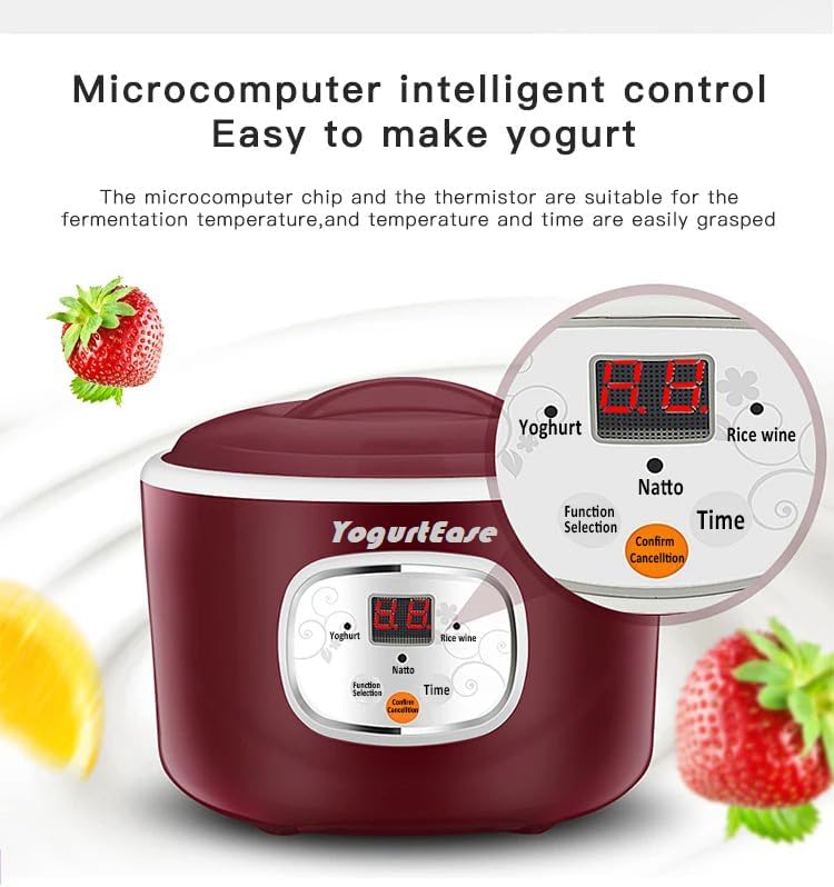 Photo 1 of Automatic Yogurt Maker, Compact Greek Yogurt Maker Machine with Constant Temperature Control, Stainless Steel Container, 1 Quart for Home Organic Yogurt