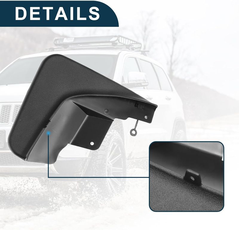 Photo 1 of Mud Flap Splash Guard for Jeep Grand Cherokee 2011-2022 Durable | Front & Rear Side Mudflaps with Mount Accessor 1 Set