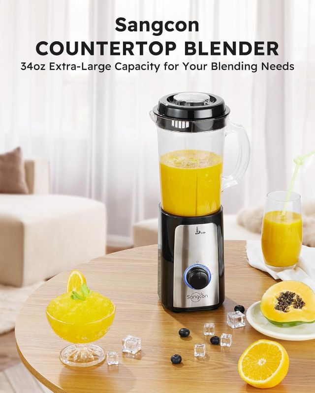 Photo 1 of SANGCON 5 in 1 Blender and Food Processor Combo for Kitchen, Small Electric Food Chopper for Meat and Vegetable, 350W High Speed Blenders with 2 Speeds and Pulse for Smoothies and Shakes