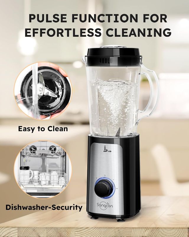 Photo 1 of SANGCON 5 in 1 Blender and Food Processor Combo for Kitchen, Small Electric Food Chopper for Meat and Vegetable, 350W High Speed Blenders with 2 Speeds and Pulse for Smoothies and Shakes