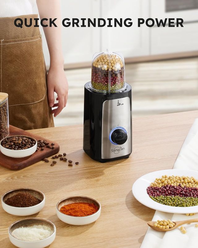 Photo 1 of SANGCON 5 in 1 Blender and Food Processor Combo for Kitchen, Small Electric Food Chopper for Meat and Vegetable, 350W High Speed Blenders with 2 Speeds and Pulse for Smoothies and Shakes
