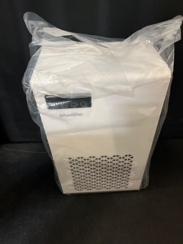 Photo 1 of Dehumidifiers for Home, 99oz Water Tank Dehumidifier for Bedroom Basement Bathroom RV with Auto Shut Off, Drain Hose, Sleep Mode, (White)