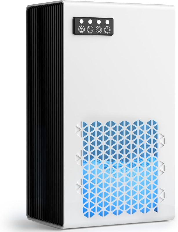 Photo 1 of Dehumidifiers for Home, 99oz Water Tank Dehumidifier for Bedroom Basement Bathroom RV with Auto Shut Off, Drain Hose, Sleep Mode, (White)