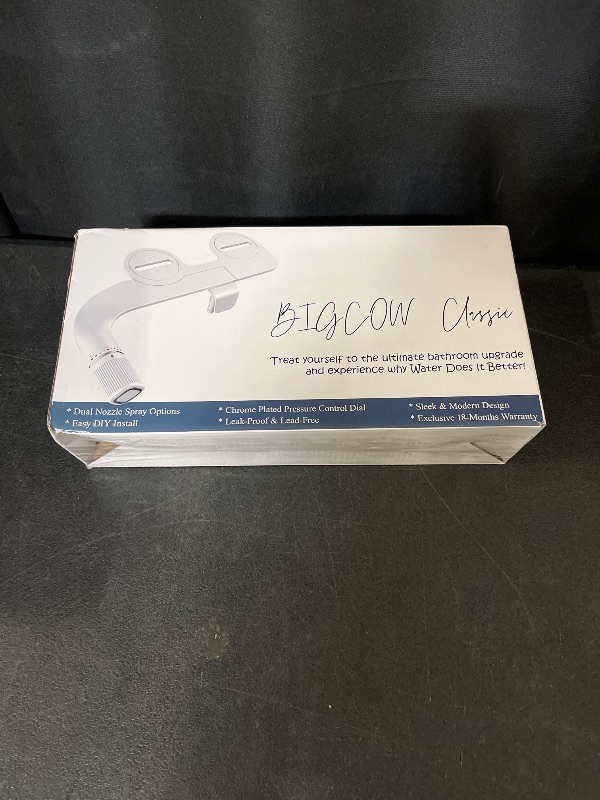 Photo 1 of BIGCOW Ultra-Slim Bidet Attachment for Toilet - Dual Nozzle (Frontal & Rear Wash) with Adjustable Cold Water Pressure and Stainless Steel Inlet - Hygienic Solution for Fresh Cleanliness