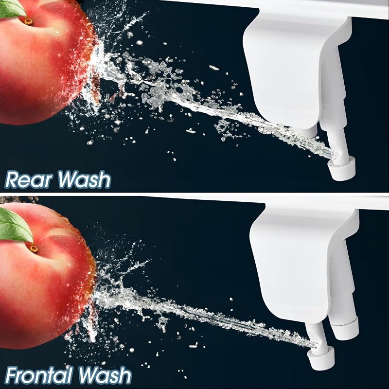 Photo 1 of BIGCOW Ultra-Slim Bidet Attachment for Toilet - Dual Nozzle (Frontal & Rear Wash) with Adjustable Cold Water Pressure and Stainless Steel Inlet - Hygienic Solution for Fresh Cleanliness