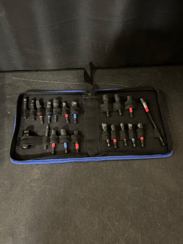 Photo 1 of Magnetic Nut Driver Set Metric and SAE Length 65 mm, 23 PCS Impact Drill Driver Bit Set With Socket And Wrenche Adapters, Quick Release Extention, 6 mm to 14 mm And 1/4" to 9/16 "