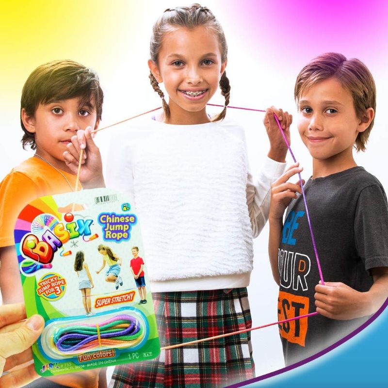 Photo 1 of Chinese Jump Rope Elastic Jumping Rope Game for Kids & Adults I by JA-RU | Colorful Stretch Skip Rope for Girls and Boys. Party Favor Stocking Stuffer. Plus 1 Sticker | Item #733-s
