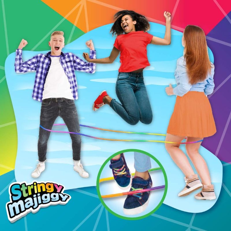 Photo 1 of Chinese Jump Rope Elastic Jumping Rope Game for Kids & Adults I by JA-RU | Colorful Stretch Skip Rope for Girls and Boys. Party Favor Stocking Stuffer. Plus 1 Sticker | Item #733-s