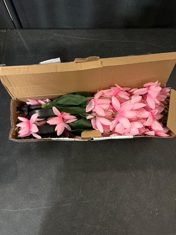 Photo 1 of 3 Bundles Gladiolus Artificial Flowers 10 Heads 26.38" Fake Flowers Faux Gladiolus for Wedding Centerpieces, Home Table Party Decor(Pink)