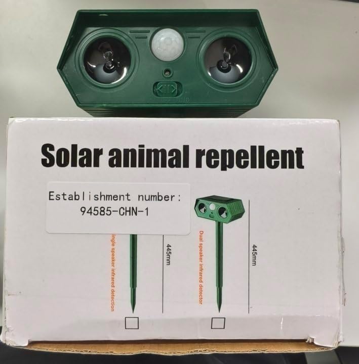 Photo 1 of 4Pack Solar Animal Repeller, Ultrasonic Cat Repellent Outdoor for Yard, Waterproof Skunks Deterrent with Motion Sensor, Effective Deterrent Dogs,Raccoons,Deer,Squirrels 169415
