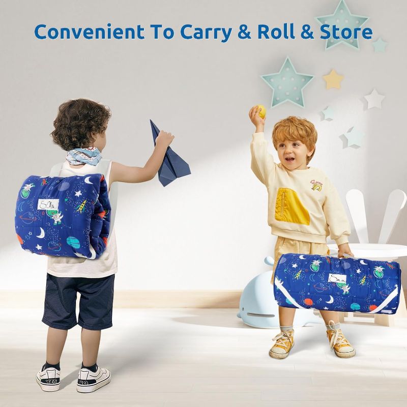 Photo 1 of Toddler Nap Mat with Pillow and Blanket, Soft Sleeping Bag for Kids Boys and Girls, Slumber Bags Kids for Preschool, Daycare, Travel, Camping, 54" x 33" Great for Ages 3-6
Visit the Safotad Store