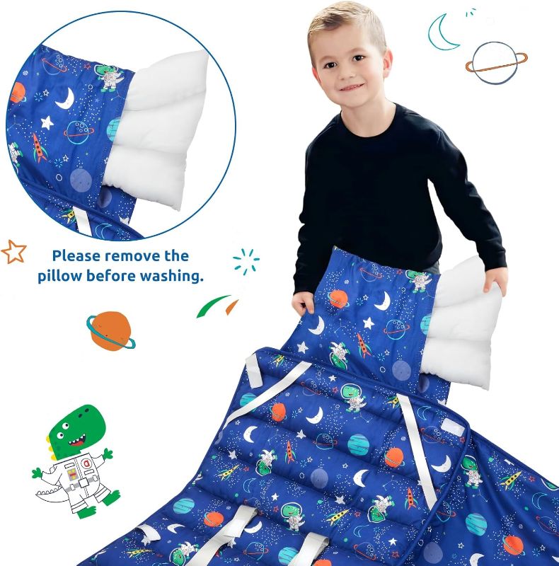 Photo 1 of Toddler Nap Mat with Pillow and Blanket, Soft Sleeping Bag for Kids Boys and Girls, Slumber Bags Kids for Preschool, Daycare, Travel, Camping, 54" x 33" Great for Ages 3-6
Visit the Safotad Store