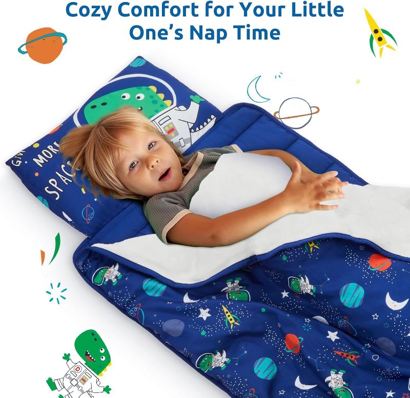 Photo 1 of Toddler Nap Mat with Pillow and Blanket, Soft Sleeping Bag for Kids Boys and Girls, Slumber Bags Kids for Preschool, Daycare, Travel, Camping, 54" x 33" Great for Ages 3-6
Visit the Safotad Store