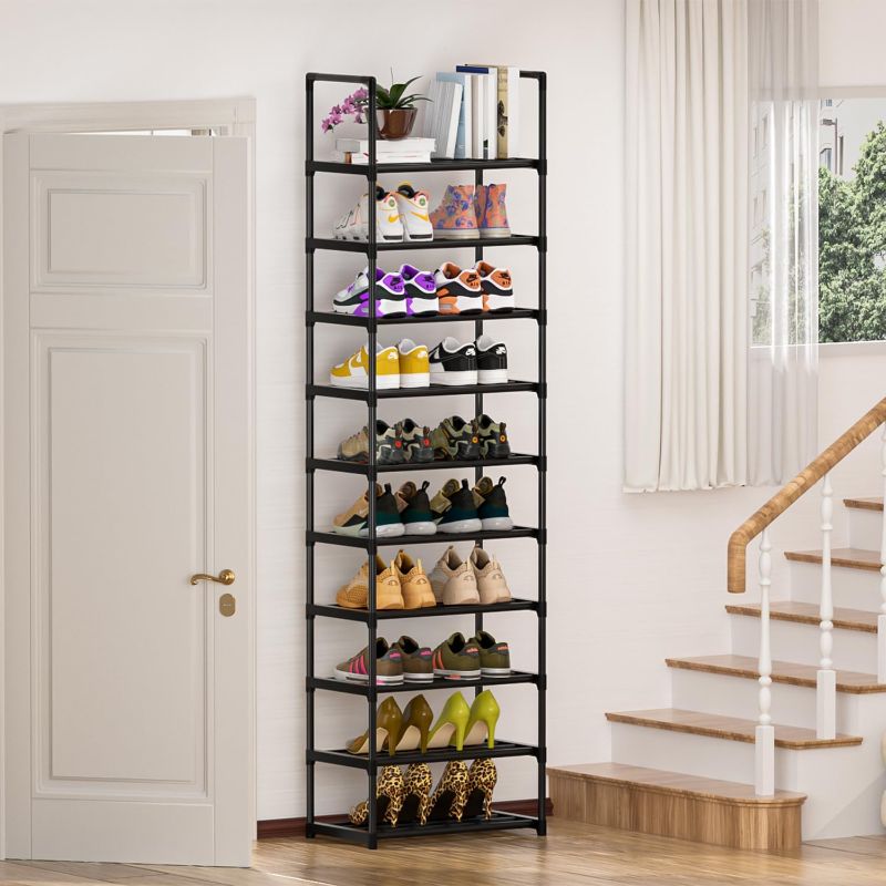 Photo 1 of Shoe Rack, Sturdy Metal Shoe Rack Organizer,Narrow Shoe Racks for Closets,Shoes Rack,Shoe Stand,Shoe Shelf