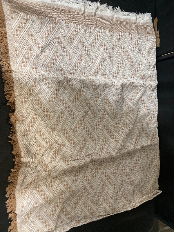 Photo 1 of Topwon Cotton Linen Coffee Table Cloth for Round/Square Tables, Wrinkle-Free & Washable Fringe Tablecloth Tabletop Cover (Coffee)