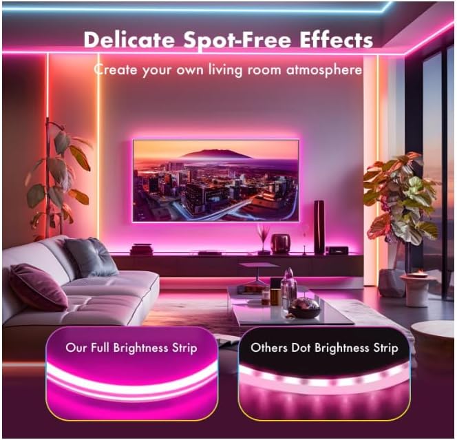 Photo 1 of Neon Rope Lights, 33FT RGB LED Strip Lights, App Control, IR Remote, Outdoor IP67 Waterproof, Music Syncing, Flexible DIY Design for Bedroom, Gaming, Party, Christmas Decor