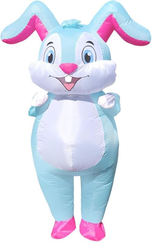 Photo 1 of Easter Bunny Costume Easter Custom Rabbit Inflatable Costume Easter Blow Up Suit Rabbit Costume for Adults