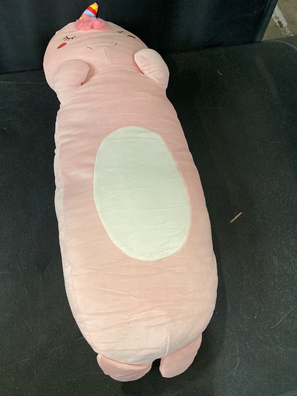 Photo 1 of 36” Long Unicorn Plush Body Pillow, Kawaii Cute Pink Unicorn Stuffed Animals, Hugging Squishy Pillow Soft Plushies Toys, Gifts for Girls Boys Kids Birthday Easter