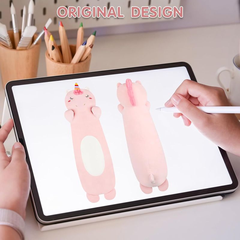 Photo 1 of 36” Long Unicorn Plush Body Pillow, Kawaii Cute Pink Unicorn Stuffed Animals, Hugging Squishy Pillow Soft Plushies Toys, Gifts for Girls Boys Kids Birthday Easter