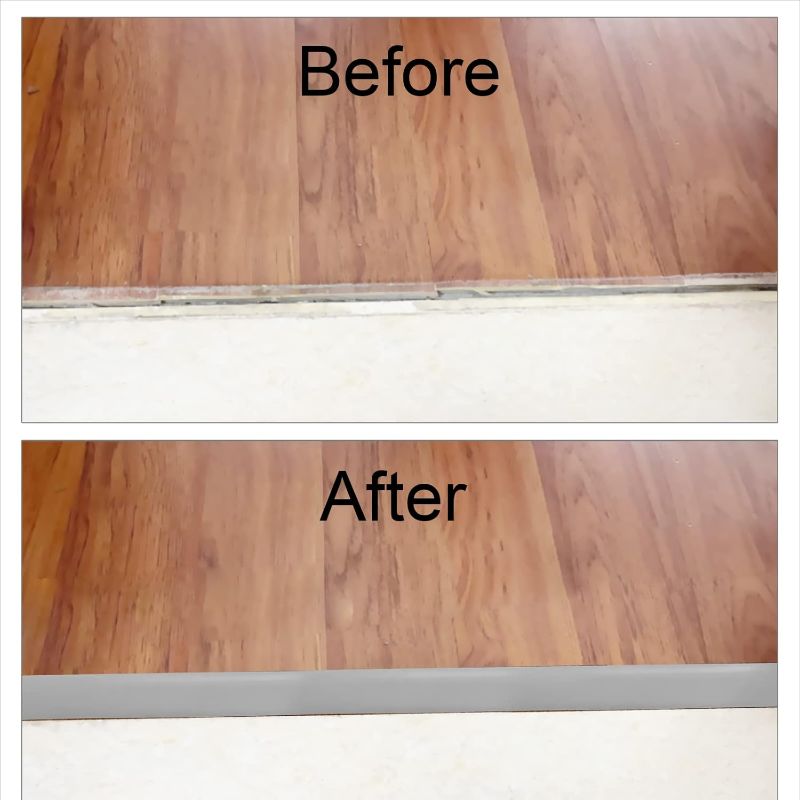 Photo 1 of Floor/Door Flat Transition Strip & Self Adhesive Vinyl Edge Trim - Laminate Gap Covering Joining Strip