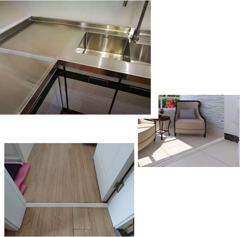 Photo 1 of Floor/Door Flat Transition Strip & Self Adhesive Vinyl Edge Trim - Laminate Gap Covering Joining Strip