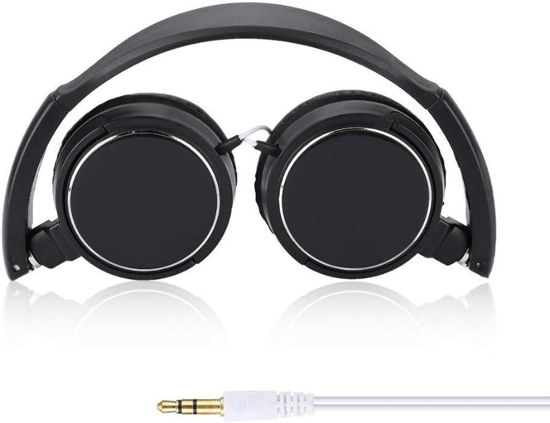 Photo 1 of Foldable Head Mounted Headphone Mini Wired Headset Hands Compact Stereo HiFi Music Headset Support Rotatable Ear Cup Adjustable Headband Support TF Card