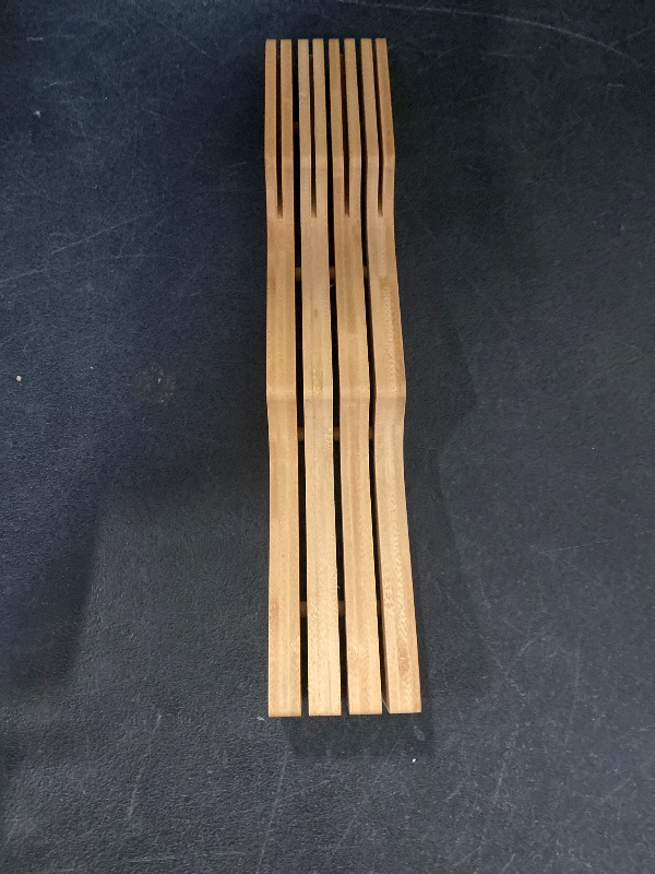 Photo 1 of Cutter Holder Drawer Insert Bamboo Cutter Storage Slots Deep Drawer Organizer for Kitchen