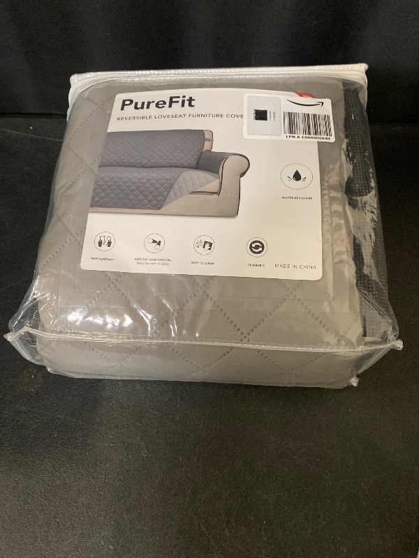 Photo 1 of Easy-Going Reversible Oversized Couch Cover for 3 Cushion Couch Sofa Cover for Dogs Water Resistant Furniture Protector Cover with Foam Sticks for Pet (Oversized Sofa, Gray/Light Gray)