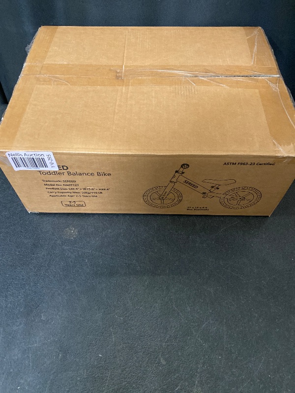 Photo 1 of SEREED Toddler Balance Bike 2 Year Old, No Pedal Kids Toy Bike for 2-5 Years Old, Tool-Free Adjustment, Gift for 2-3 Boys Girls, Customize Plate with 3pcs Stickers (White)