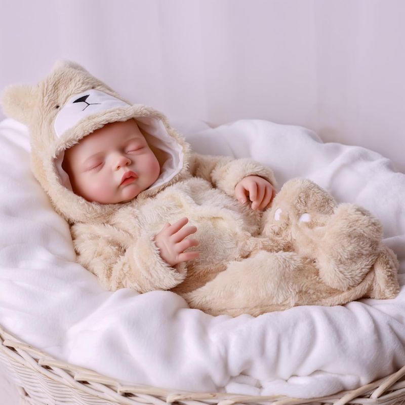 Photo 1 of BABESIDE Lifelike Reborn Baby Dolls Boy, 17 Inch Newborn Real Life Baby Dolls Realistic Soft Vinyl and Cloth Body Girl Baby Doll with Clothes and Toy Gift for Kids Age 3+