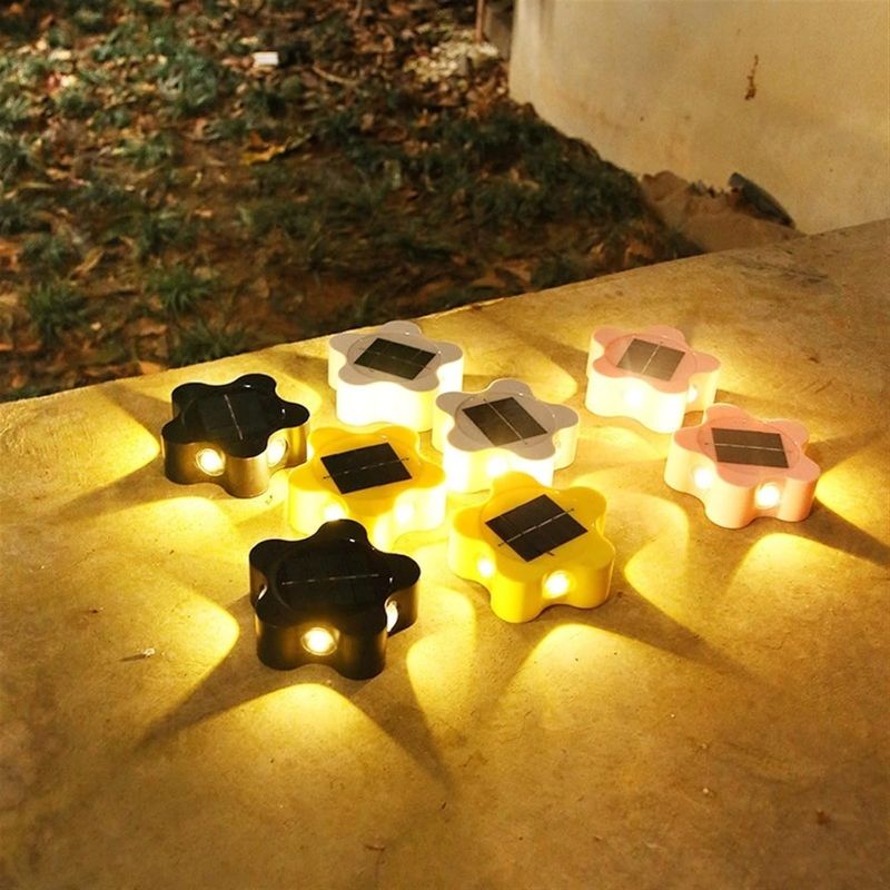 Photo 1 of Wall Light Outdoor Lamp Solar Fence Lamp Wall Lamp Garden Backyard Waterproof Outdoor Lamp,Yellow