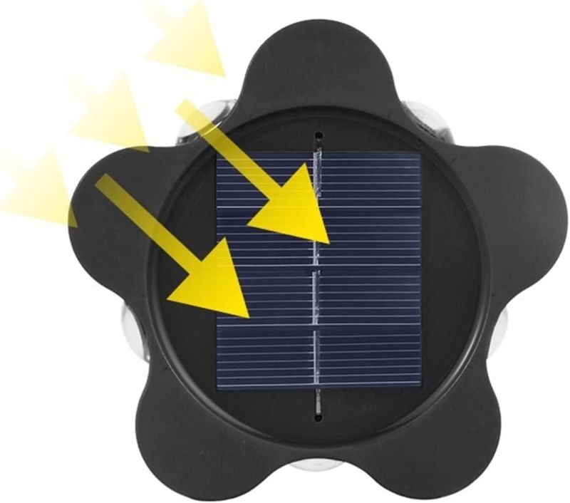 Photo 1 of Wall Light Outdoor Lamp Solar Fence Lamp Wall Lamp Garden Backyard Waterproof Outdoor Lamp,Yellow