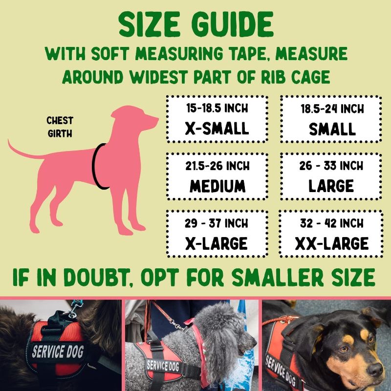 Photo 1 of ESA Dog Vest + ID Tag + 50 ADA Information Cards - Emotional Support Dog Harness in Sizes X Small to XX-Large Metal Dog Tag Durable Clip Service Dog Information Cards