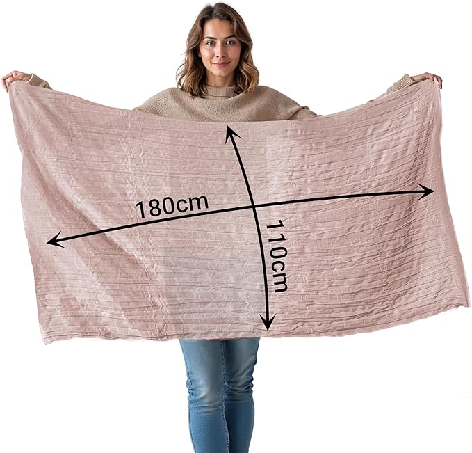 Photo 1 of Toutacoo, Cotton Scarf, Chèche, Echarpe, crinkle soft scarf, light, fashion, solid, wrap, shawl, unisex, Plaited 100% Cotton