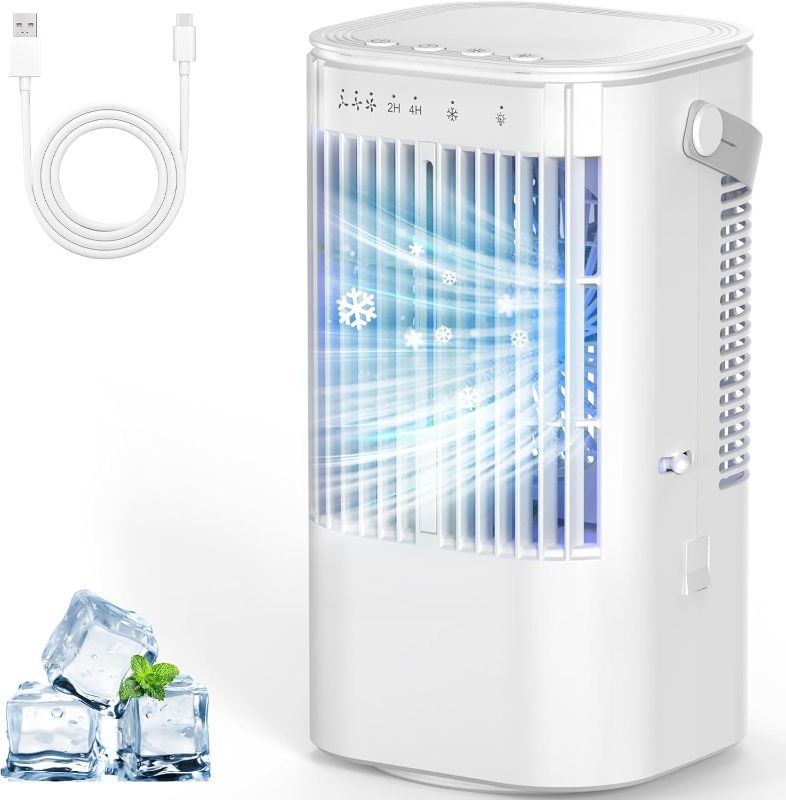 Photo 1 of Portable Air Conditioners, 4-in-1 Mini Small Air Conditioner Evaporative Air Cooler Fan with 1000ml Water Tank, 3 Speeds & 7 LED Lights, Personal Mini AC with Timer for Bedroom, Desktop, Home, Office
Brand: SOYEWV