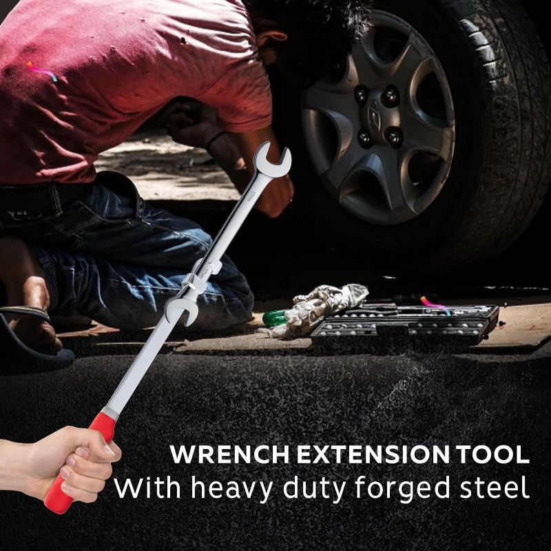 Photo 1 of Wrench Extender Tool Bar,Torque Adaptor Wrench Extension,Extra-Long 15 Inch Wrench Extension for Maximum Leverage,Ideal for Mechanics,DIYers,Garage Mechanics, Amplified Torque Handymen(15 Inch)