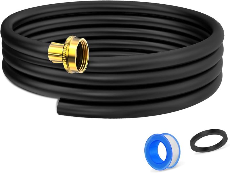 Photo 1 of 12FT Dehumidifier Drain Hose with 3/4 Inch FHT Connector, Featuring Rust-Resistant Brass Fittings for Leak-Proof Connection, Perfectly Compatible with Most Dehumidifier Brands(7 Length Options)
