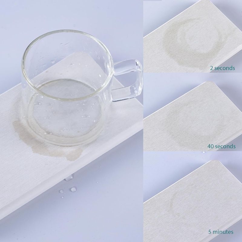 Photo 1 of 2 Pcs Water Absorbing Stone Trays, Kitchen/Bathroom Sink Soap Dish, Diatomite Tray Used for Hand Soap & Cosmetic Bottles in The Modern Home, 3.15" W x 8.7" L, White